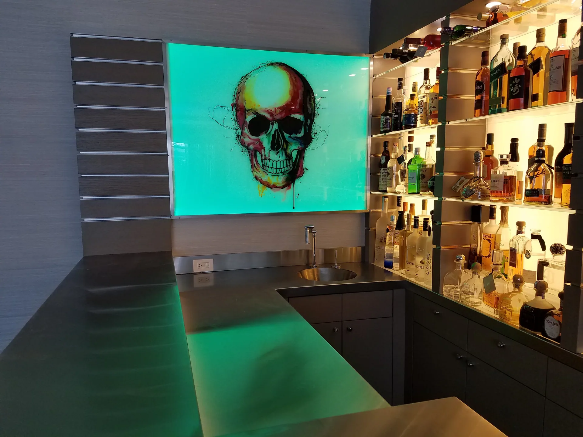 Modern Bar with Lit Wine Wall — gallery 3