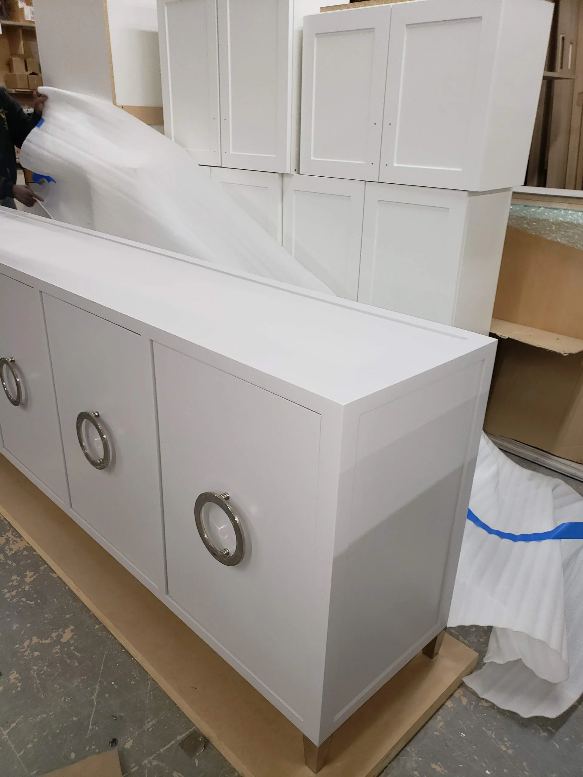 Dark Vanity with Mosaic Backsplash