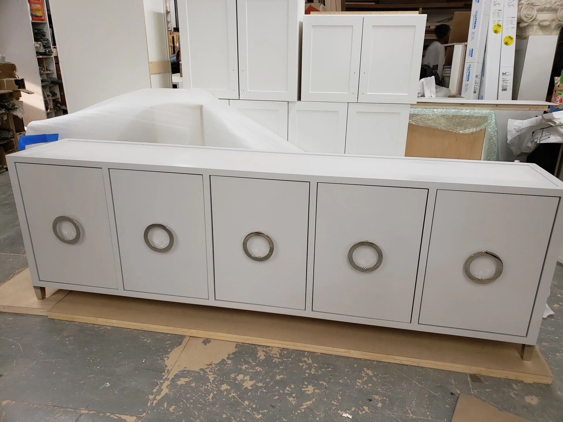 Dark Vanity with Mosaic Backsplash — gallery 2